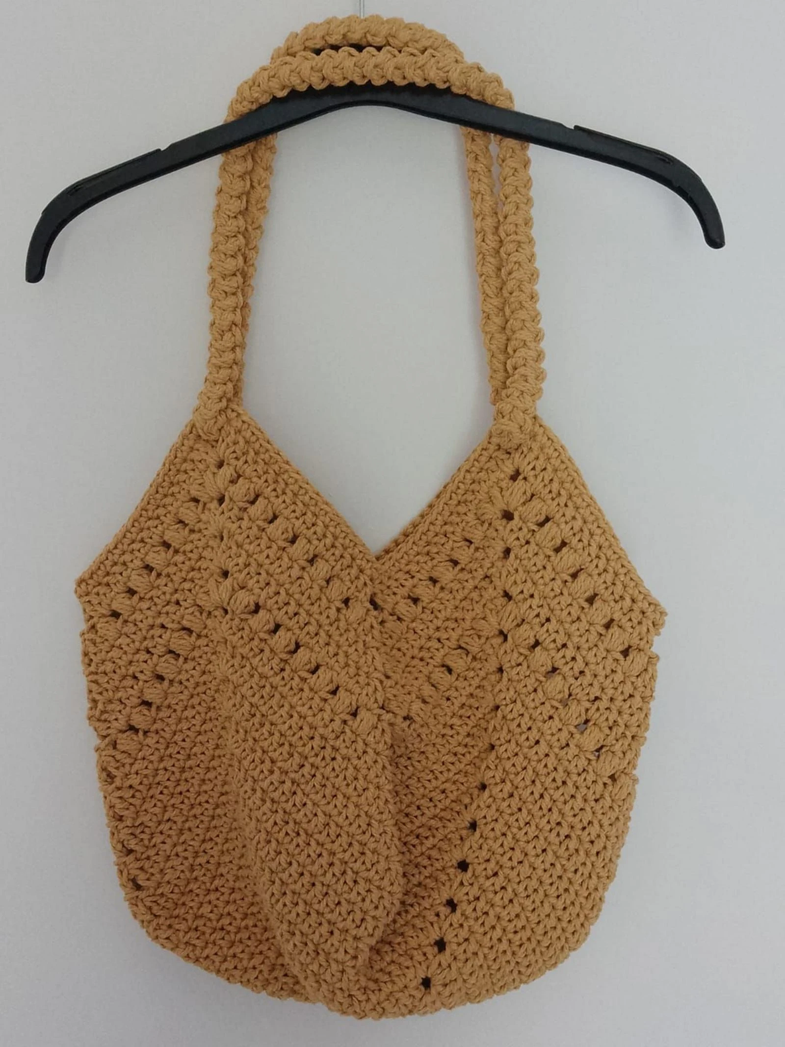Bolso de verano de ganchillo camel/mostaza - algodón – photo 2